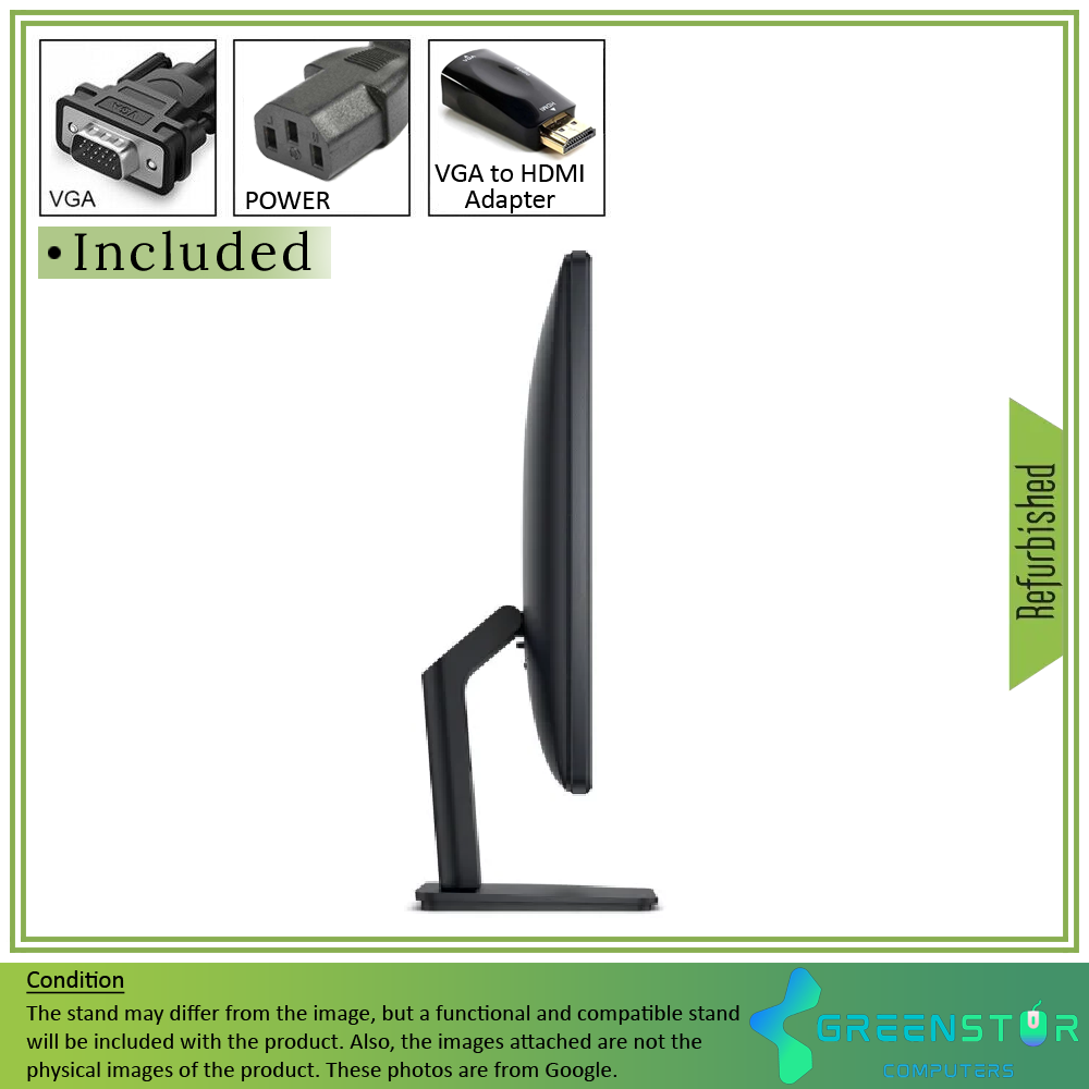  Refurbished(Good) -Dell E Series E1914H 18.5" Widescreen 1366x768 HD LED Backlight LCD TN Monitor